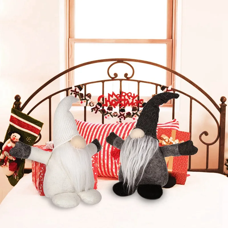 

Handmade Swedish Tomte Christmas Santa Clause Doll Scandinavian Gnome Plush Birthday Present Home Christmas Tree Ornaments