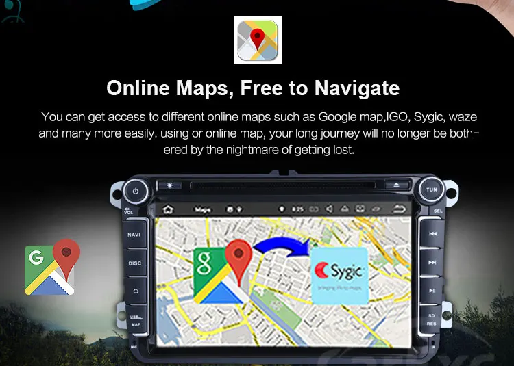 Cheap CarExc Android 9.0 OS For Volkswagen Tiguan Jetta Passat VW Golf Car Radio With GPS WiFi Bluetooth USB SD Multimedia Navigation 10