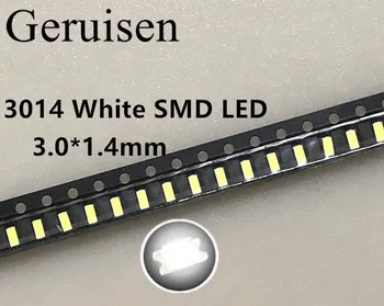 

2000PCS/SMD 3014 LED 0.1W 10-12LM 6000-6500K White 3014 SMD LED beads Free Shipping 3014 Diodes CW