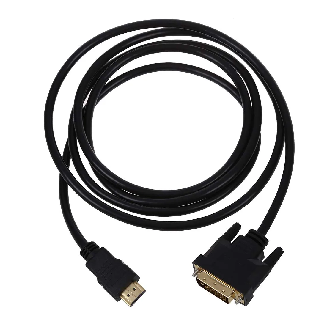 Черный кабель 6 футов/2 метра HDMI Male to DVI Male