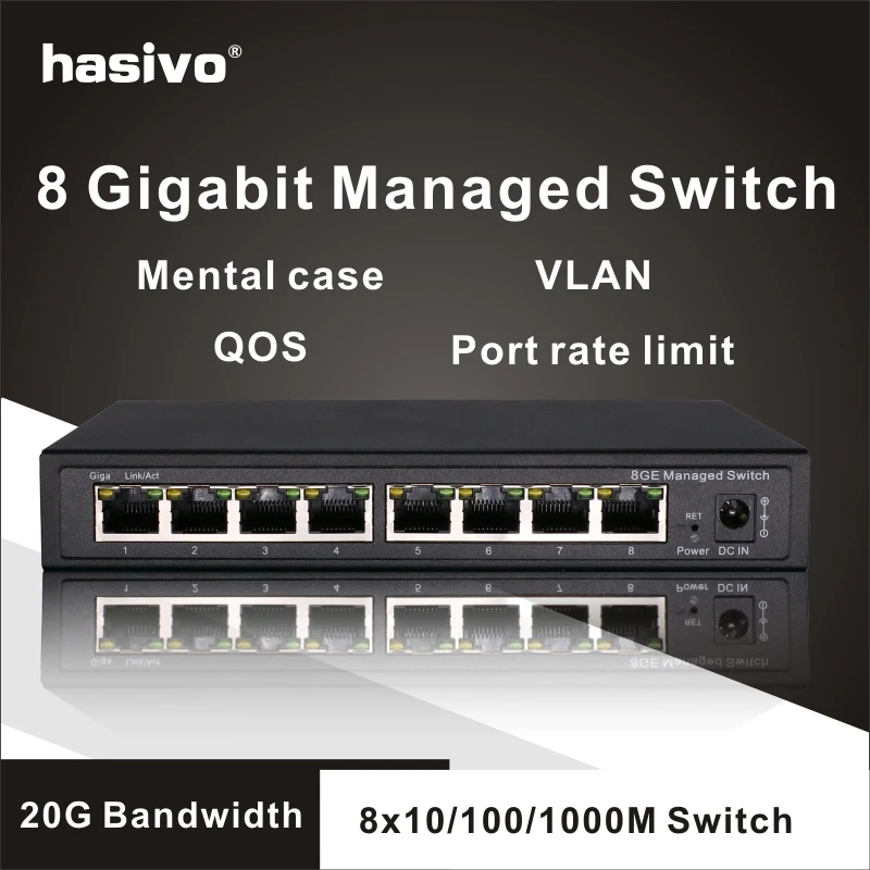 8 Port Gigabit Managed Switch Managed Switch dengan 8 Port 10