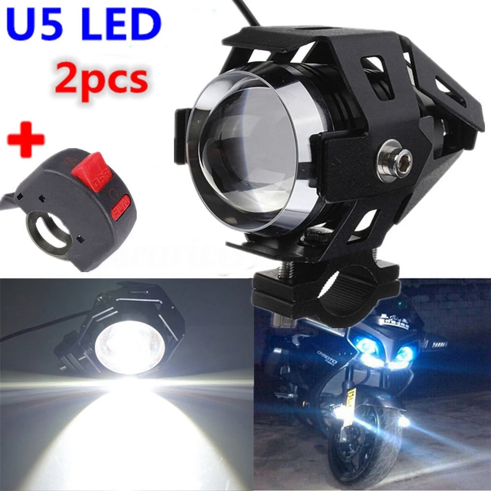 

Motorcycle Off-road Vehicle Modified Headlights LED Spotlights U5 Upper Low Beam Motorbike Spot Lamp