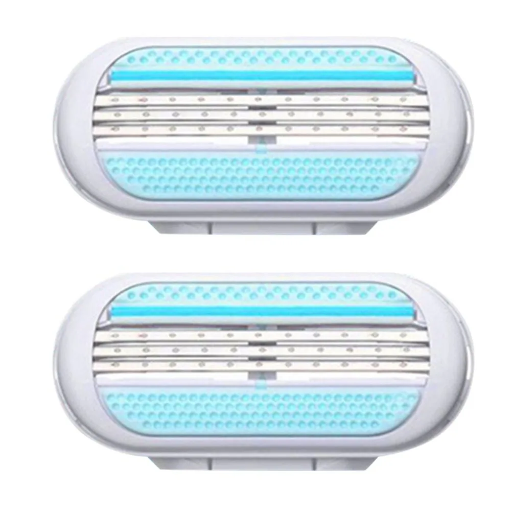 

2Pcs/Set Sharp And Durable Stainless Steel GFLV 3-Layer Blade Women Ladies Shaver Replacement Head for Venus Razor