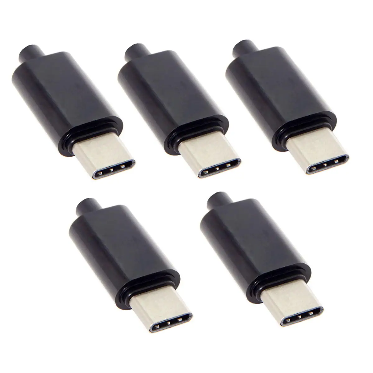5 шт./лот OTG хост Тип DIY 24pin USB Type C мужской 1 k резистор с черным корпусом|Кабели