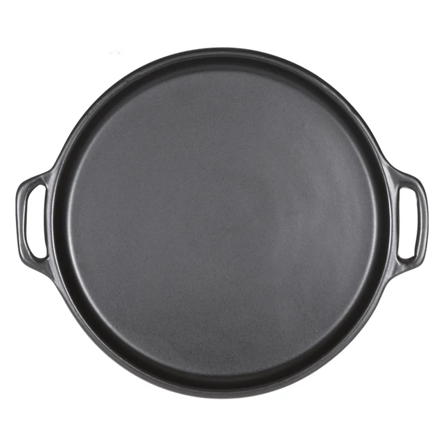 Round Ceramic Pizza Pan With Handle For Baking Pizza Mold For Microwave