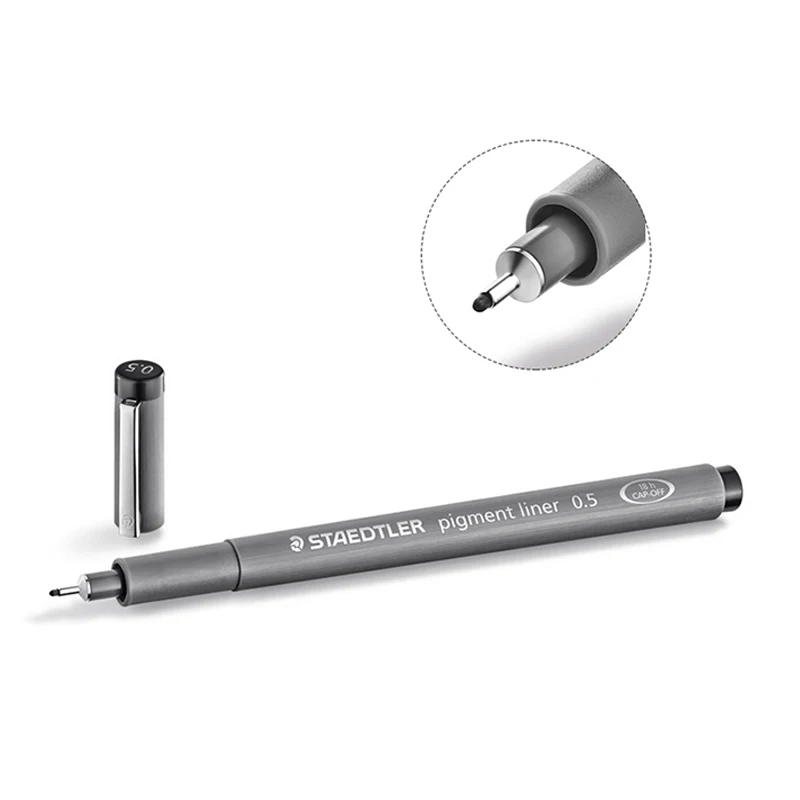 3 шт./лот STAEDTLER 308 черные чернила художественные маркеры авторучка для рисования