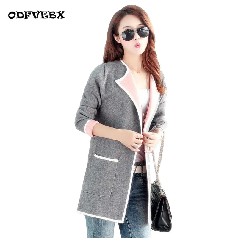 

2019 Spring Cardigan Women's clothing Sweater Coat New Medium Long Fashion Large Size knitting Sweater Coats FemaleODFVEBX HY339