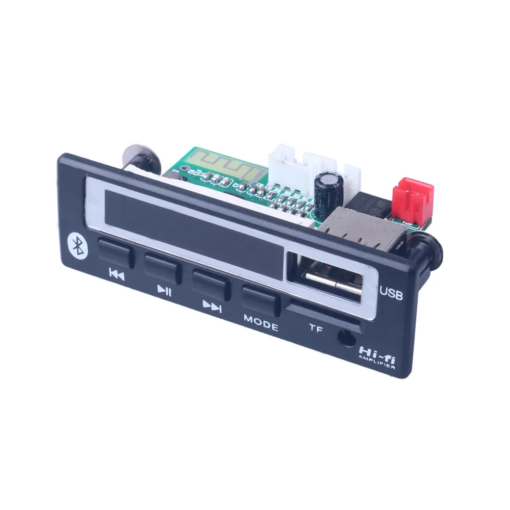 

Bluetooth5.0 MP3 WMA WAV Decoder Board 5V 12V Wireless Audio Module Color Screen USB TF FM Radio For Car accessories
