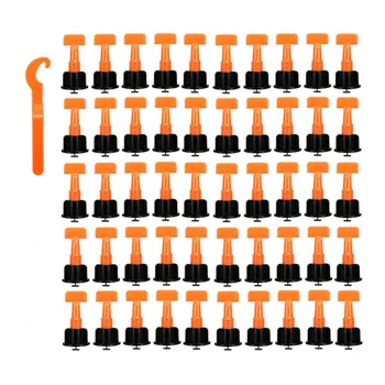 

50Pc Flooring Wall Tile Leveling System Leveler Plastic Clip Adjustable Locator Spacers Plier Level Wedges Hand Tools