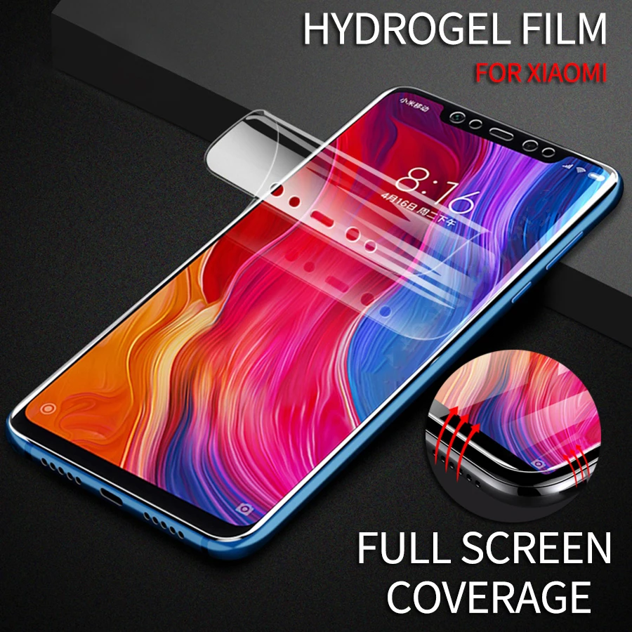 8D Гидрогелевая пленка с полным покрытием для Xiaomi 9 8 Lite Mix 3 Max PocoPhone F1 Защитная