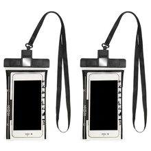 2 шт. водонепроницаемый чехол для телефона 6,3 дюймов чехол для телефона Встроенный аварийный свисток пляжная Дайвинг сумка для плавания для iPhone X XS 8 7 s Plus