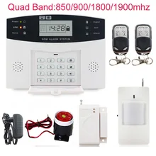 DC12V pantalla LCD Wireless Home Seguridad GSM 99 zonas inalámbricas + 8 zonas cableadas defensa ayuda SMS y marcación alarma