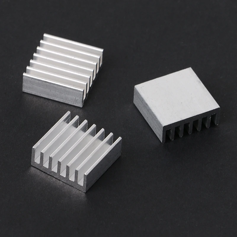 

12 Pcs Silver Aluminum Radiator Heatsink Heat Sink Cooling Kit 14x14x6mm