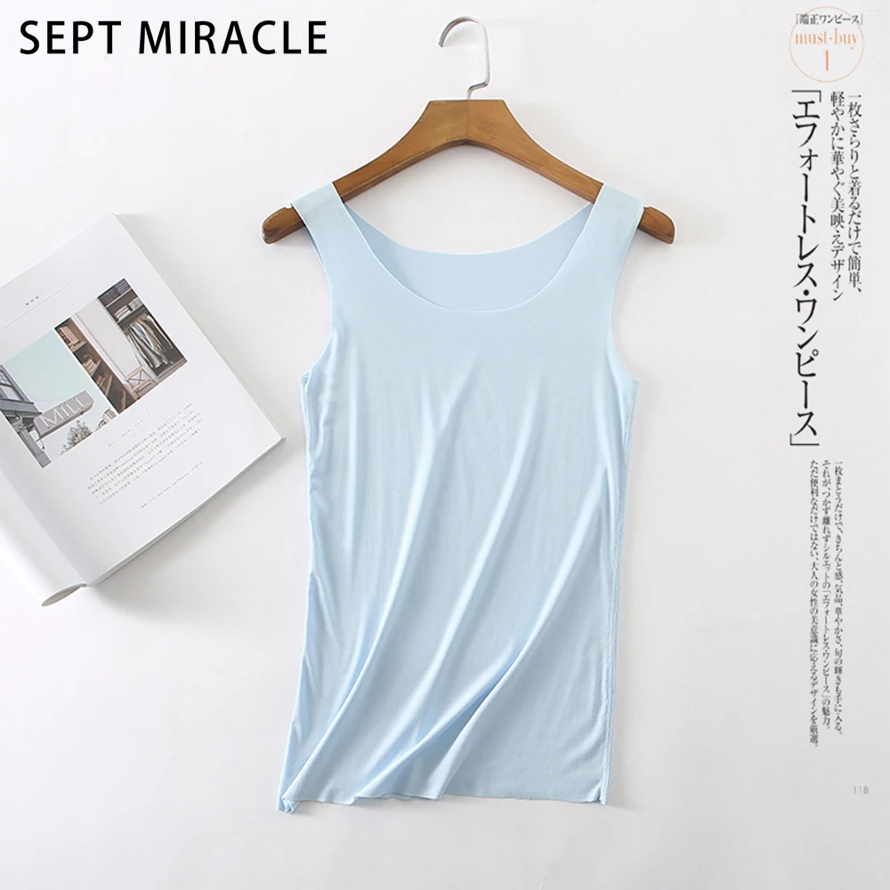 Sept чудо бренд 7 одноцветное Цвета Для женщин бесшовные Slim Fit Хлопок модный жилет