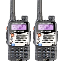 2PCS New Walkie Talkie Baofeng UV-5RA For Police Scanner Radio VHF UHF Dual Band Ham Radio Transceiver Free Headset