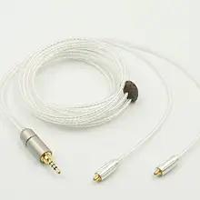 OURART Ti7 5N однокристальный медный посеребренный MMCX 2,5 мм сбалансированный кабель для обновления наушников