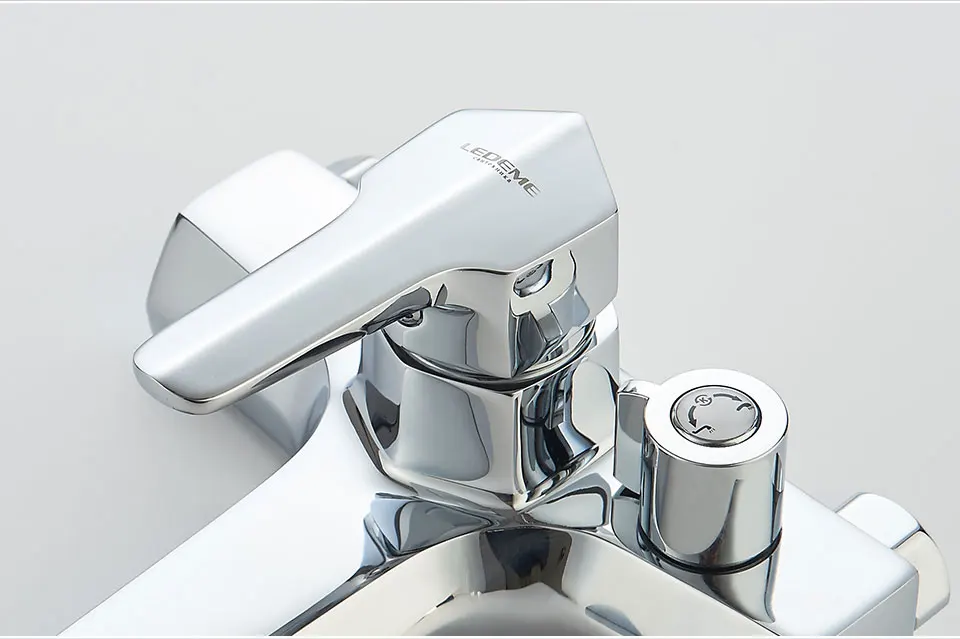LEDEME кран для ванны, душа комплект с 3 из АБС-пластика ABS Пластик Душевая насадка смеситель для воды для Ванная комната, квадратная форма L3259
