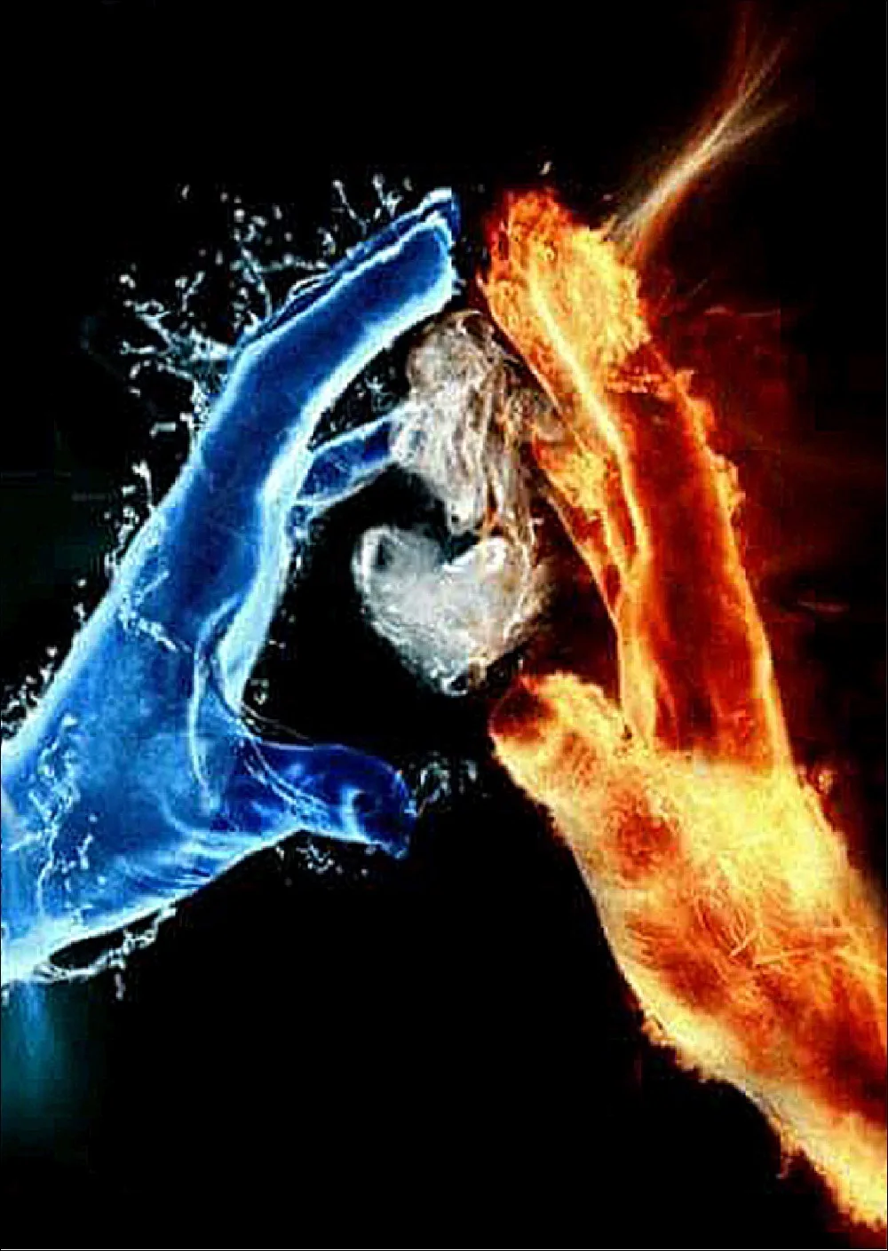 Water and fire hand love pattern 5dDiy diamond painting embroidery cross stitch mosaic decorative T6315 | Дом и сад