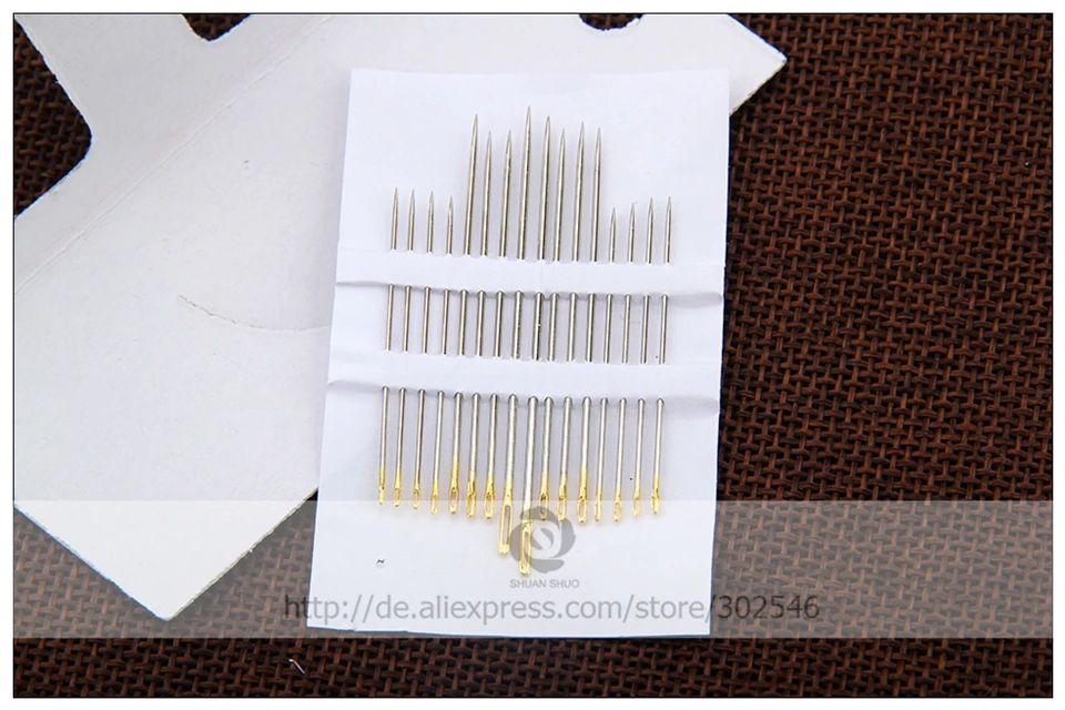 Шуан shuo/золото хвост ручной Вышивание иглы для Вышивание DIY ручной стежок Ассорти 80 шт./лот 5 Pack