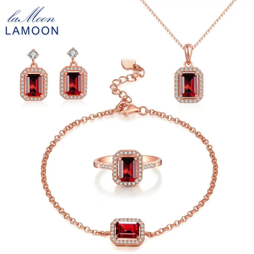 Женский ювелирный комплект из серебра 925 пробы с гранатом|jewelry sets|fine jewelryjewelry sets red |