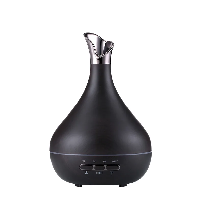 Diffuserlove 300ML Intelligent humidifier Essential Oil Diffuser Ultrasonic Air Humidifier with 7 Color LED Light for Home - Цвет: black