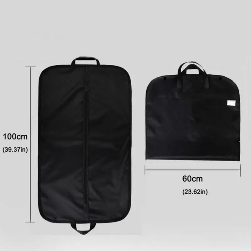 Folded Anti-dust Clothes Cover Garment Bag 60*100cm Suit Dress Storage Protector Black Travel Carrier Drop Shipping