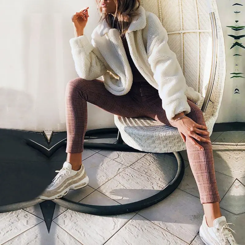 FREE SHIPPING Autumn Winter Warm Soft Zipper Fur Jacket JKP1388