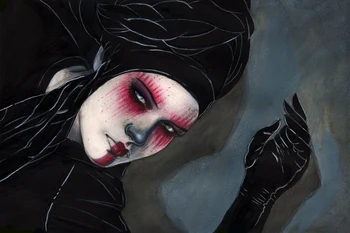 

High quality modern handmade painting super girl on oil canvas for living room decor and wallpaper