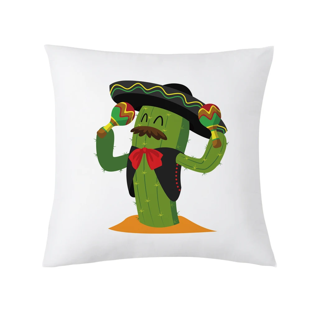 YWZN креативная Подушка с изображением кактуса, чехол с рисунком тропических растений, наволочка для подушки, мультяшная Мексиканская Подушка с изображением кактуса, чехол для домашнего декора - Цвет: 9