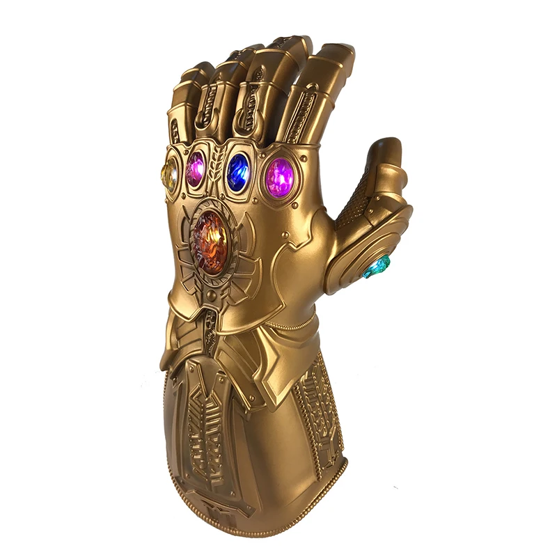 Infinity Gauntlet танос перчатку перчатка Таноса Мстители 4 завершающей Косплэй перчатки для взрослых и детей ПВХ светодиодный перчатки подарок на Хэллоуин реквизит