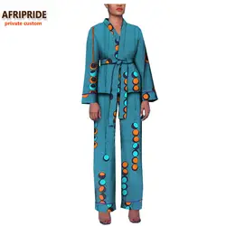 2019 осень Африканский стиль женские пижамы AFRIPRIDE Частный заказ полный рукав топ + лодыжки длина женские укороченные брюки больших размеров