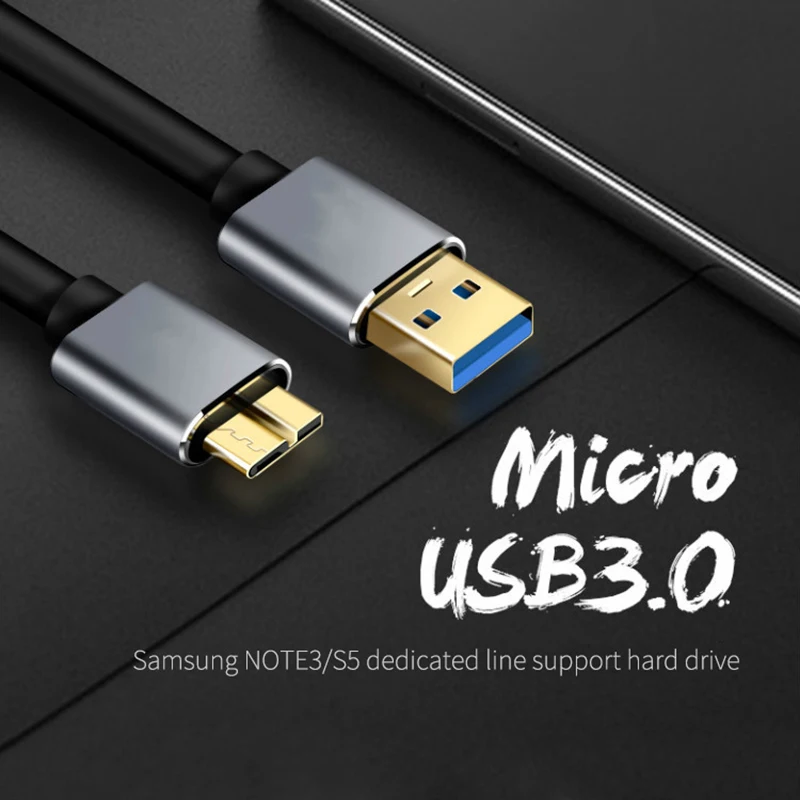 

0.5M 1M 1.5M USB 3.0 2.1A Hard Drive Data Cable HDD Extension Cable For Samsung Galaxy S5 Note3