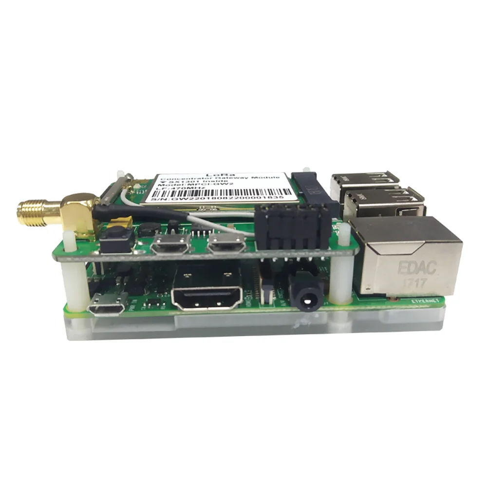 NIMI PCIE LoRa концентратор шлюз модуль Raspberry Pi3 комплект разработчика LoRaWan 1.0.2 протокол база на SX1301 с tf-картой Q086