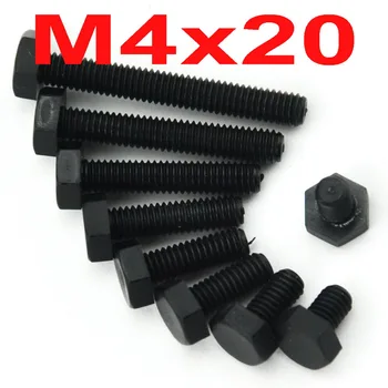 

( 100 pcs/lot ) Metric M4 x 20mm Black Nylon Hex Bolt, Hexagonal Screw.