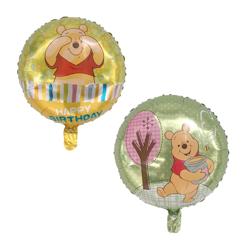 

50PC18-inch round Winnie the Pooh balloon Helium Aluminum foil balloons birthday party decorations kids toy Supplies