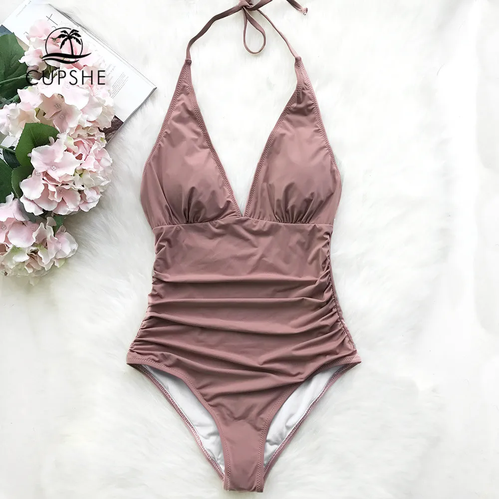 cupshe pink one piece