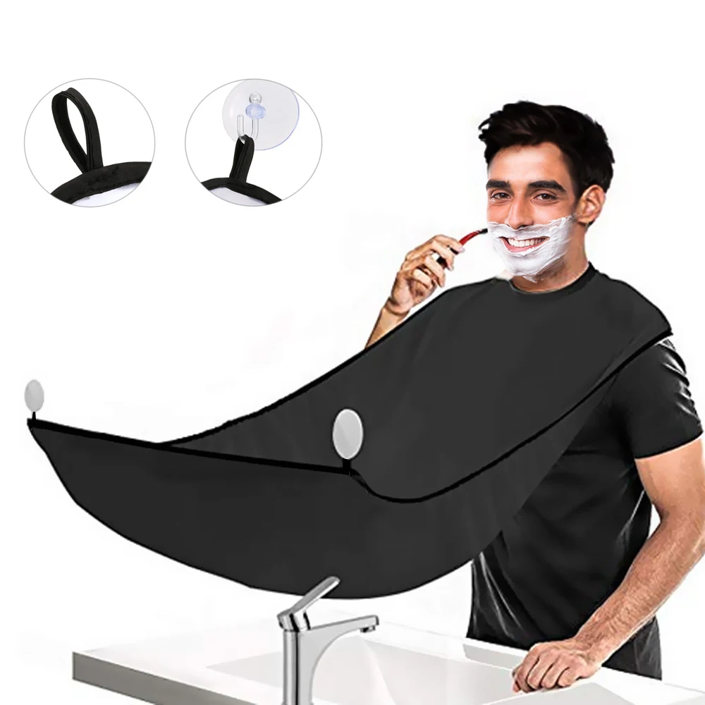 Beard Shaving Apron Gather Cloth Bib Facial Hair Dye Trimmings Catcher