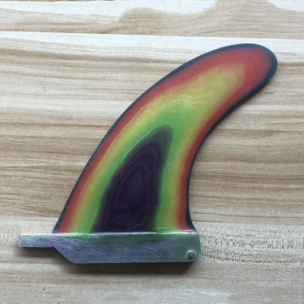Бесплатная доставка 6 дюймов Цвет стекловолокна longboard fin/центр fin/sup fin quilhas 1