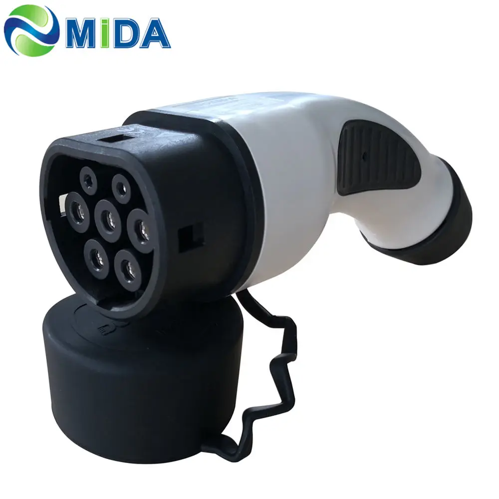 

DUOSIDA Three Phase 32Amp IEC 62169-2 Type 2 Mennekes EV Connector Type2 Female EV Plug Electric Vehicle Charger Car Side