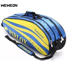 Сумка для ракетки для бадминтона, 4-6 шт., двойные теннисные сумки для обуви, легкие водонепроницаемые теннисные аксессуары для бадминтона