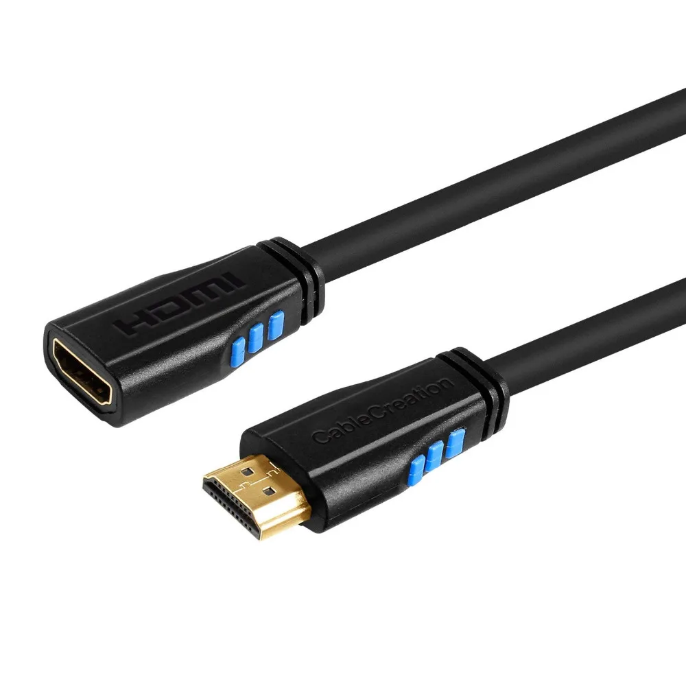 

HDMI 2.0 Cable, CableCreation HDMI Male to Female Extension Cable, Support 4K(60Hz) Ultra HD, 3D Video, Ethernet, Audio Return..