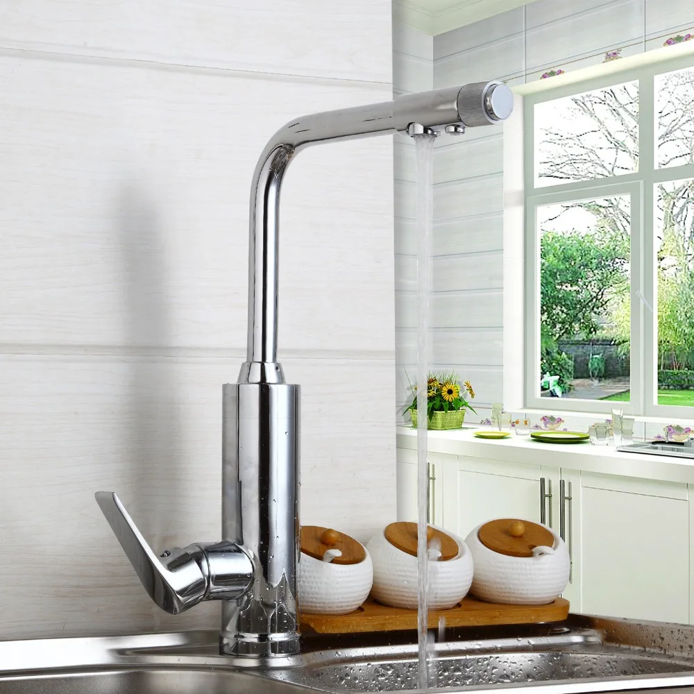 Single lever kitchen faucet with mixer hot and cold water tap Water purifier 360 degree swivel