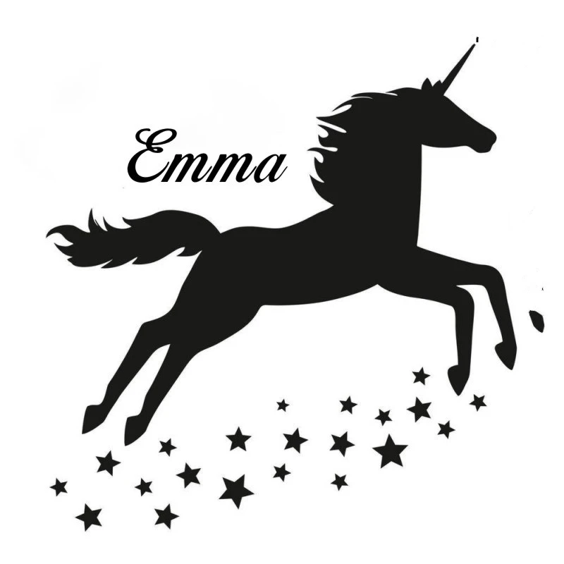 Personalized-Girl-Name-Vinyl-Sticker-Magical-Unicorn-Art-Home-Decor-Girls-Bedroom-Nursery-Decor