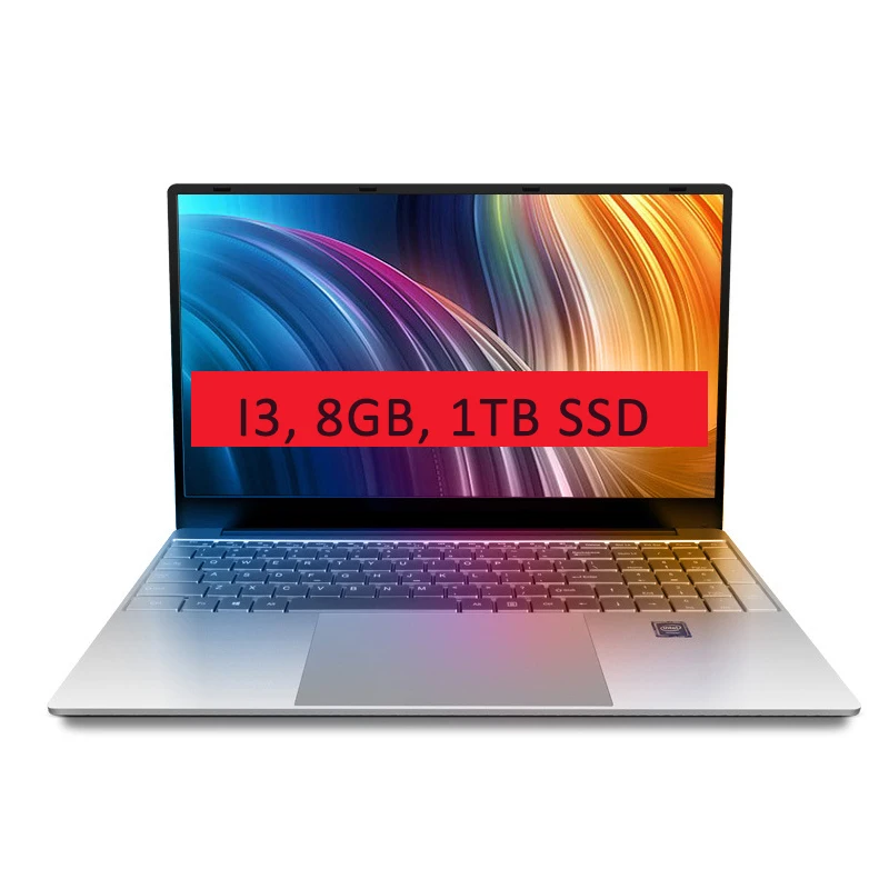 15,6 дюймов 8 ГБ ОЗУ 1 ТБ SSD ноутбук intel Core I3 5-го поколения. 1920*1080 ips HD экран клавиатура с подсветкой игровой ноутбук компьютер