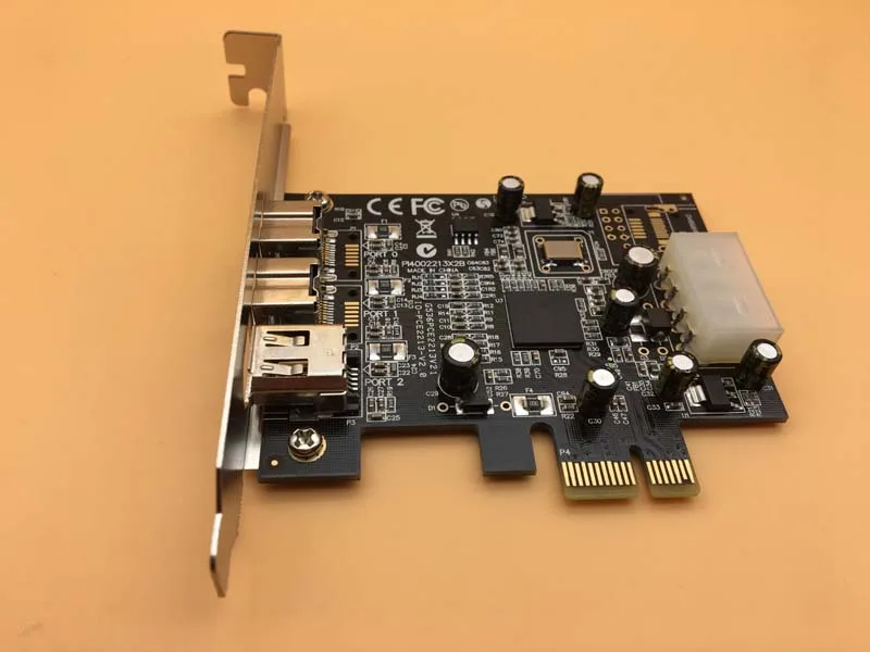 1394 карта захвата TI2213 чипсет PCI E на 2 порта 1394B + 1394A карты HD DV Карта видеозахвата