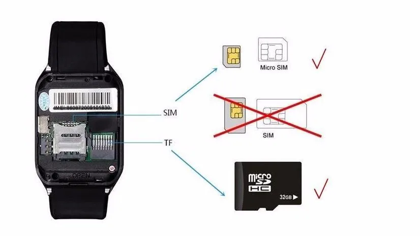 Q18 Smart Watch Sport шагомер sim-карта TF Камера Sleep Monitor синхронизации WhatsApp Facebook напоминание Bluetooth модные часы