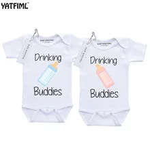 YATFIML/ г., модные комплекты одежды из одного предмета спортивные костюмы для детей от 0 до 24 месяцев, боди с короткими рукавами для новорожденных девочек и мальчиков