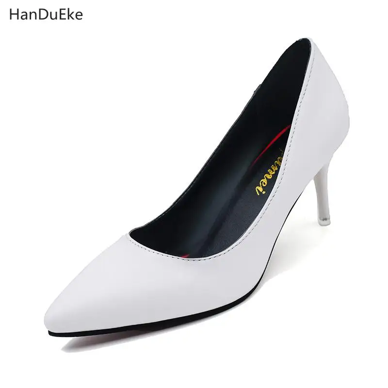 2018 Black High Heel Shoes woman With Korean Girls With Shallow Shoes Summer Shoes Working Sexy Brand  Valentine Shoes   Pumps