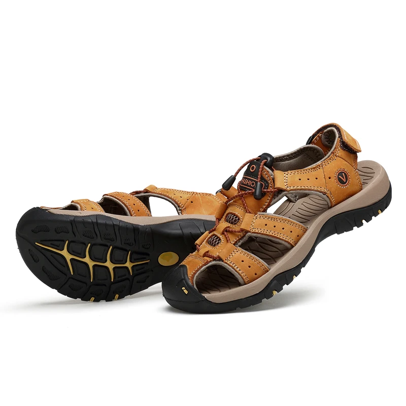 Классические мужские мягкие сандалии удобная мужская летняя обувь кожаные сандалии Большие размеры 47 мягкие сандалии мужские римские удобные мужские летние