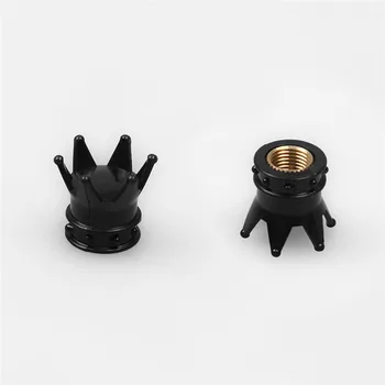 

40pcs ABS Crown Tire Valve Cap Car-styling Stickers Decorations Silver Gold Plastic Crown Dust-proof Car Tire Caps Covers Decals